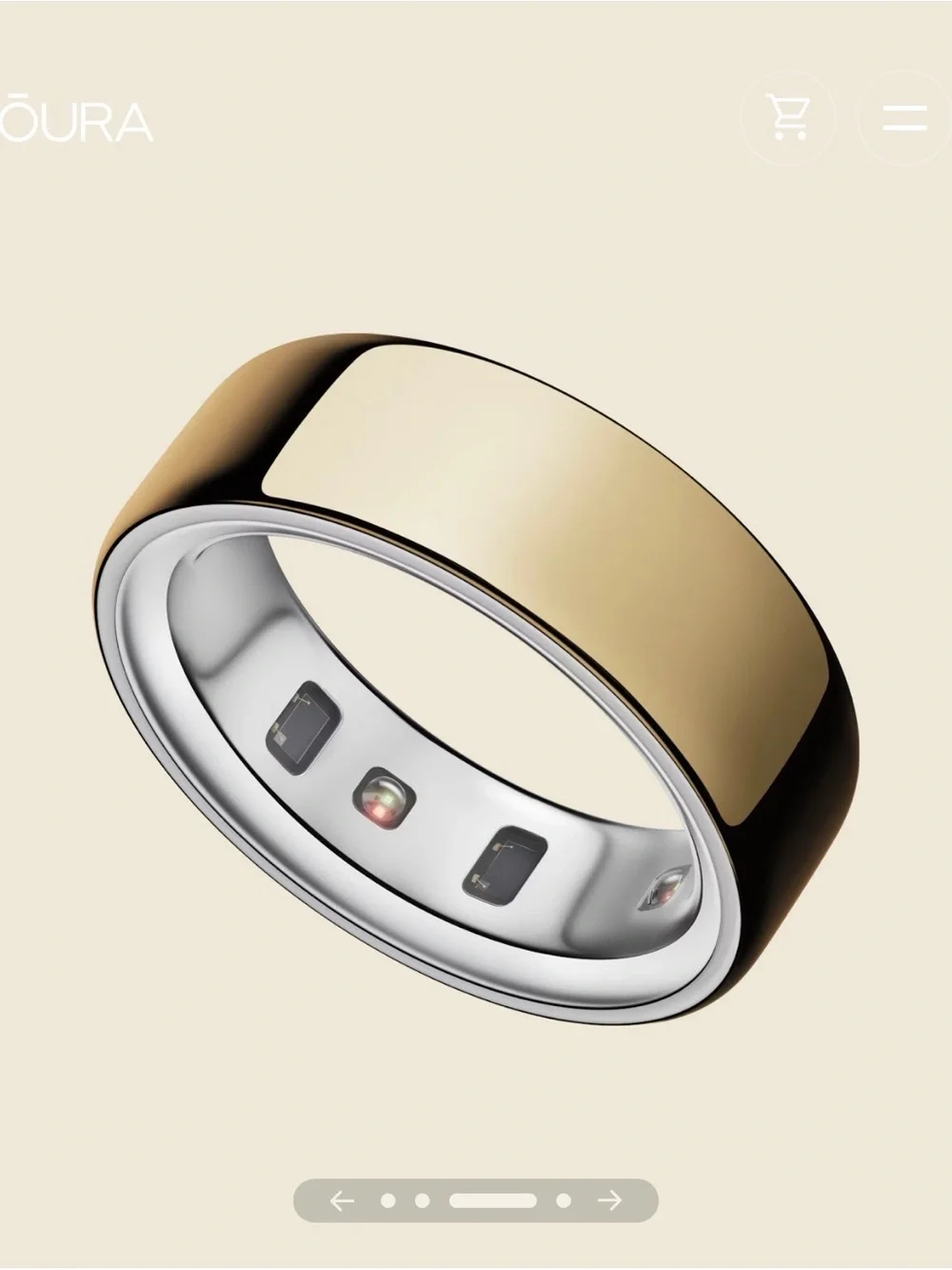 Oura Ring 4 Smart Ring — Gold